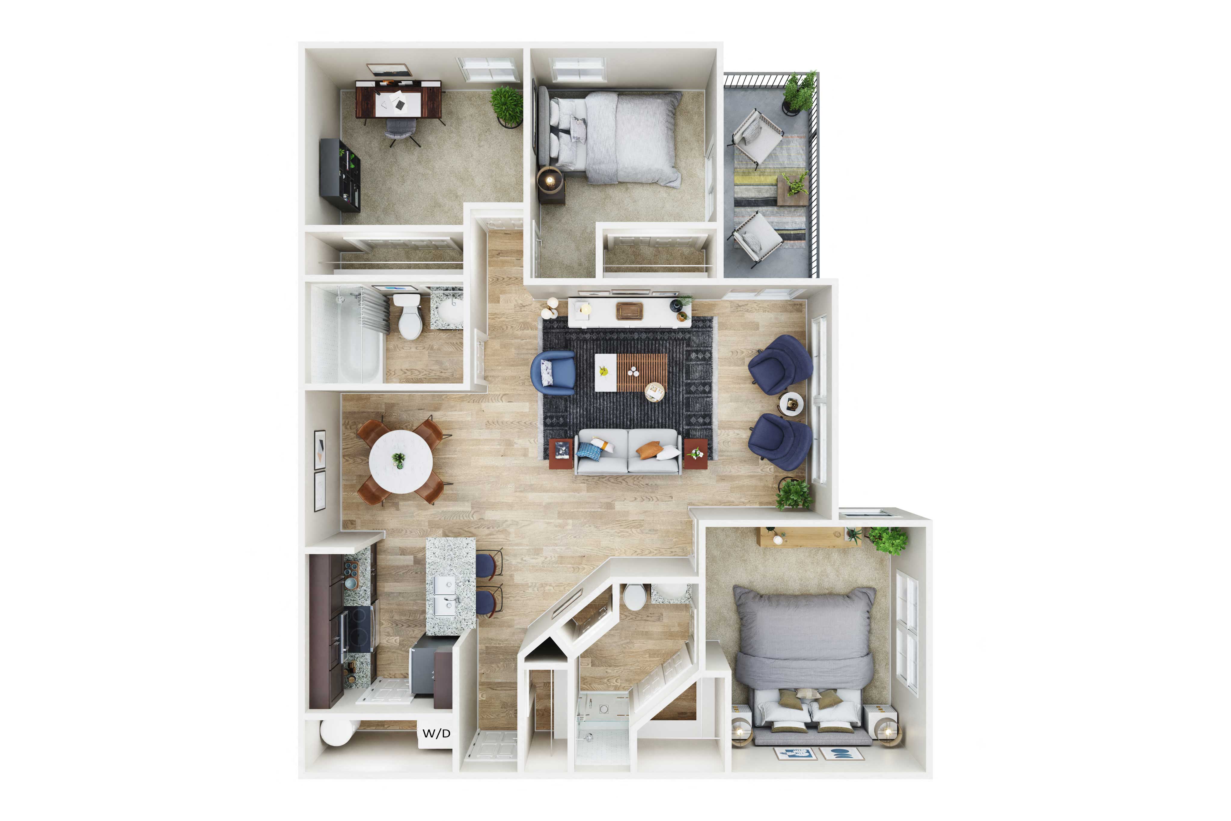 B2C With Den floor plan